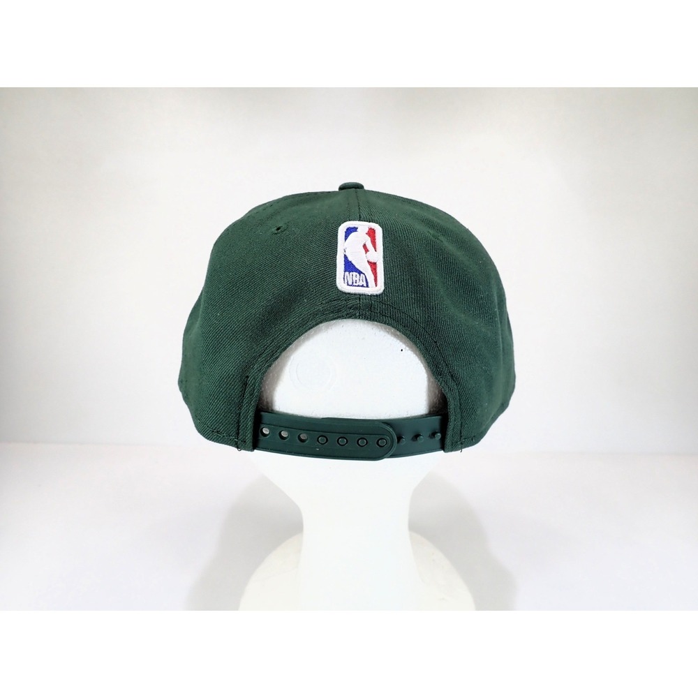 New Era 9FIFTY Milwaukee Bucks NBA Draft Snapback Hat Green Flat Bill - Picture 4 of 9